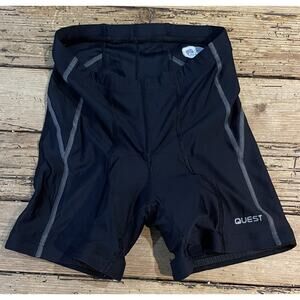 Quest Womens Black Size S Bicycle Padded Cycling Bicycling Shorts